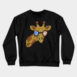 4th of july giraffe Crewneck Sweatshirt